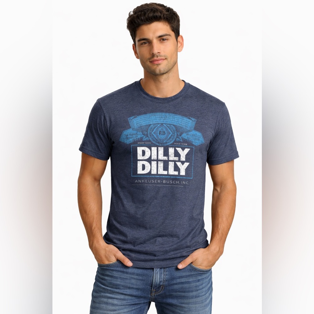 Old Navy Dark Gray Graphic Tee Dilly Dilly Anheuser Busch